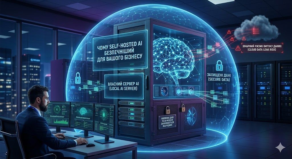Чому self-hosted AI безпечніший для вашого бізнесу